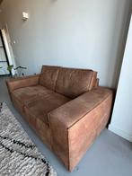 2,5 zits bank leer cognac cowboy - gratis af te halen!, Huis en Inrichting, Banken | Sofa's en Chaises Longues, Ophalen, Gebruikt