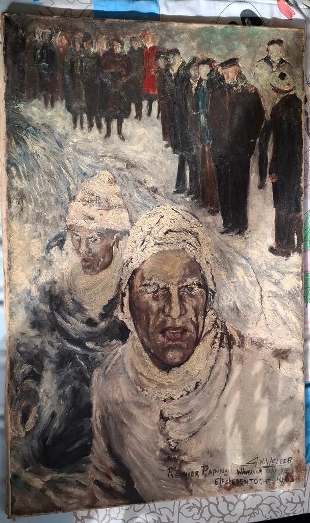 Schilderij 10 van G.W. Weller., Antiek en Kunst, Kunst | Schilderijen | Klassiek, Ophalen