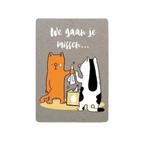 Duurzame eco zeefdruk kaart: katten, Ophalen of Verzenden, Nieuw, Overige thema's