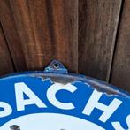 Tof vintage emaille bord Sachs bromfiets-service., Reclamebord, Gebruikt, ., Ophalen of Verzenden