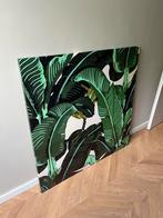 Schilderij bladeren groen (120x120), Huis en Inrichting, Woonaccessoires | Schilderijen, Tekeningen en Foto's, Ophalen, Zo goed als nieuw