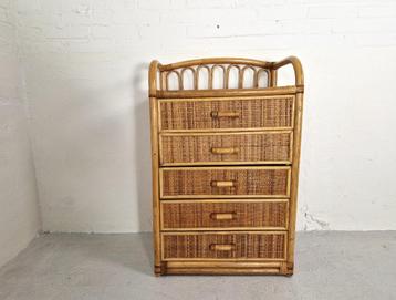 Vintage Boho Ladekast, 1970s beschikbaar voor biedingen