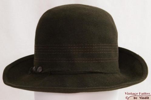 Vintage Dameshoed donkerbruin vilt 56 gratis verzenden in NL, Kleding | Dames, Hoeden en Petten, Gedragen, Hoed, 56 of 57 cm (M, 7 of 7⅛ inch)