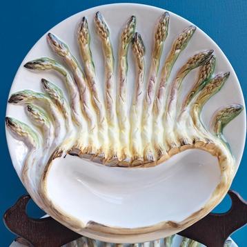4 RB Italië aardewerk asperge borden  beschikbaar voor biedingen