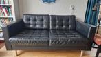 Zwart leren banken 2x 2-zits landskrona Ikea, Huis en Inrichting, Ophalen, 150 tot 200 cm, Tweepersoons, Zo goed als nieuw