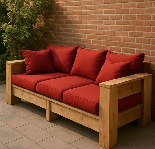 Steigerhout of douglas hoekbank loungebank, in elke maat, Tuin en Terras, Tuinbanken, Nieuw, Hout, Ophalen