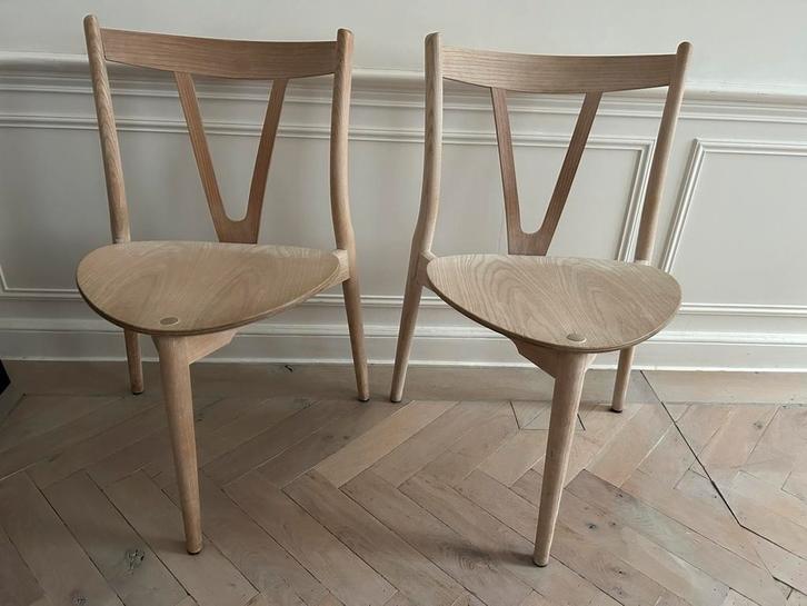 Hans J Wegner stoelen voor PP Møbler., Huis en Inrichting, Stoelen, Zo goed als nieuw, Twee, Wit, Ophalen of Verzenden