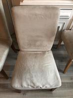 6x IKEA Hendriksdal Stoelhoezen Ecru, Gebruikt, Wit, Ophalen of Verzenden, Stof