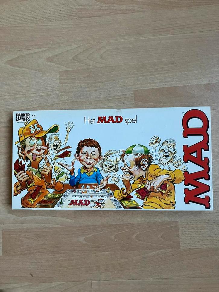 Retro MAD Bordspel - Parker, Hobby en Vrije tijd, Gezelschapsspellen | Bordspellen, Gebruikt, Drie of vier spelers, Ophalen of Verzenden