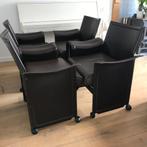 4 Matteo Grassi MatteoGrassi Korium stoel fauteuil bruin, Huis en Inrichting, Stoelen, Ophalen, Gebruikt, Bruin, Leer