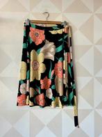 King Louie Wrap Skirt wikkelrok zwart bloem M/38 zgan, Maat 38/40 (M), Zwart, Ophalen of Verzenden, Zo goed als nieuw
