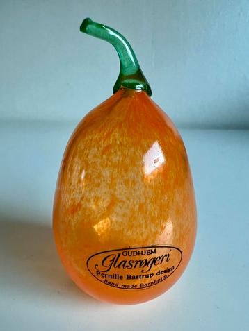 Vintage Zweeds Gudhjem Oranje Mandarijn Glas P. Bastrup beschikbaar voor biedingen
