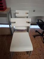 witte stapelstoel ikea kunstof met metaal, Huis en Inrichting, Ophalen, Gebruikt, Wit, Metaal