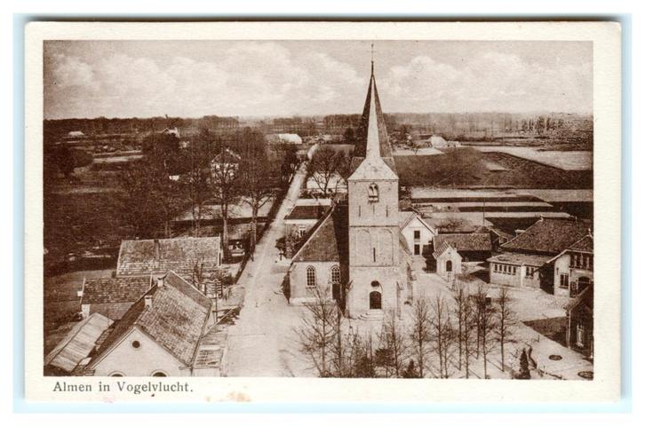 Almen, in Vogelvlucht, Verzamelen, Ansichtkaarten | Nederland, Ongelopen, Gelderland, 1920 tot 1940, Verzenden