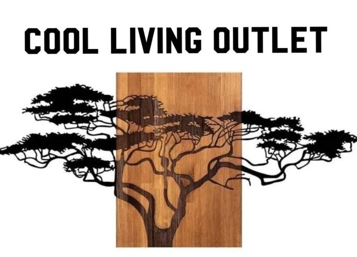 Wanddeco Boom. Walnoothout/Metaal Nu met €45,= korting, Huis en Inrichting, Woonaccessoires | Wanddecoraties, Nieuw, Ophalen