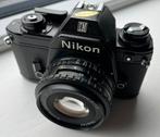 Nikon EM + series e 50mm f1.8, Audio, Tv en Foto, Fotocamera's Analoog, Ophalen of Verzenden, Gebruikt, Spiegelreflex, Nikon
