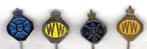 4 speldjes ANWB WEGENWACHT (A5)  KIJK OOK EENS NAAR MIJN MEE, Verzamelen, Speldjes, Pins en Buttons, Verzenden, Gebruikt, Overige onderwerpen