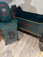 Antiek Hindelopen Bedje en Kinderstoel, Ophalen