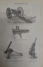 Oude prent geschut (III) uit eerste wereldoorlog, Ophalen of Verzenden, Landmacht, Nederland, Overige typen