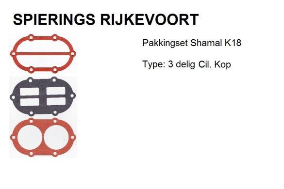 pakkingset k18 compressor pomp  shamal Spierings, Doe-het-zelf en Verbouw, Compressors, Nieuw, Ophalen of Verzenden