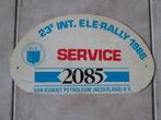 Bordje ELE-Rally 1986 Eindhoven (Opel, v.d. Marel, Maaskant), Ophalen of Verzenden, Gebruikt, Auto's