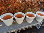 4 terracotta potten, Tuin en Terras, Gebruikt, Rond, Ophalen of Verzenden, Minder dan 40 cm