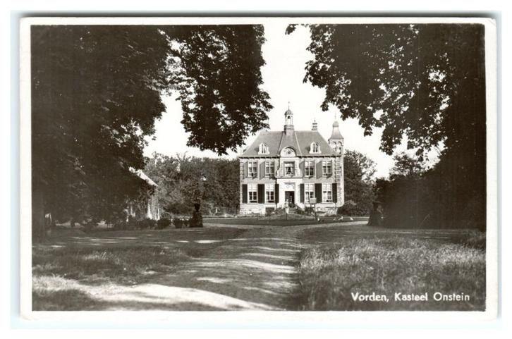 Vorden, Kasteel Onstein, Verzamelen, Ansichtkaarten | Nederland, Gelopen, Gelderland, 1940 tot 1960, Verzenden