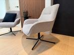 Twee strakke fauteuils / stoelen grijs, Ophalen, 75 tot 100 cm, Zo goed als nieuw, Stof