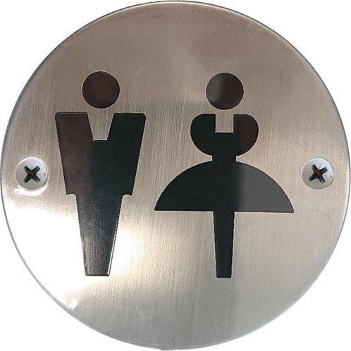 Pictogram WC bord RVS Dames heren wc / toilet diverse handel, Hobby en Vrije tijd, Stickers en Plaatjes, Stickers en Plaatjes