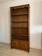 Massief Eiken Boekenkast Koloniale Stijl 90x30x200cm, Huis en Inrichting, Ophalen, Gebruikt, 200 cm of meer, Eikenhout