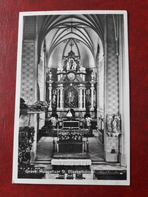 Grave Hoogaltaar St. Elisabethskerk (311), Verzamelen, Ansichtkaarten | Nederland, Ongelopen, 1940 tot 1960, Ophalen