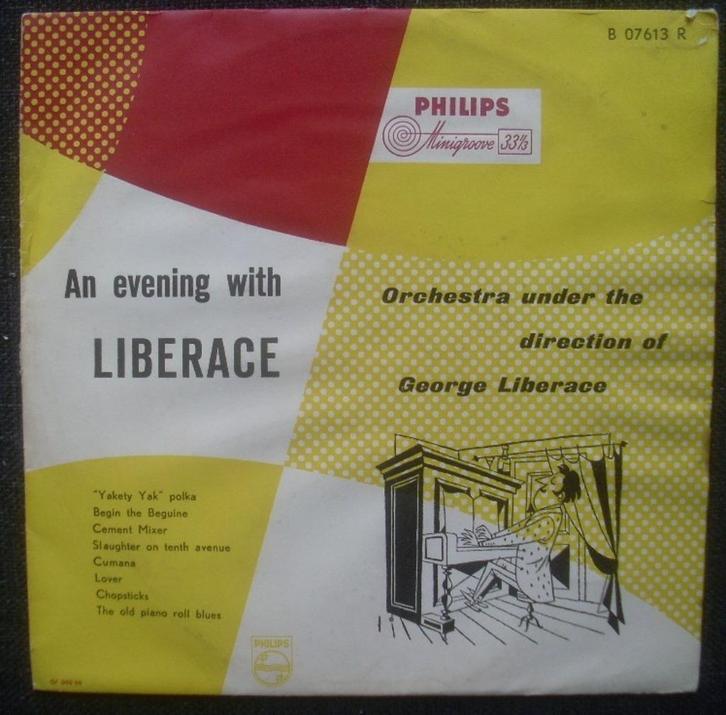Liberace - An Evening With Liberace (10") Philips 1953, Cd's en Dvd's, Vinyl | Jazz en Blues, Gebruikt, Jazz, 1940 tot 1960, 10 inch