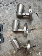 3 verstelbare spotjes chroom voor badkamer, Halogeen, Strak, Gebruikt, Metaal of Aluminium