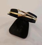14 karaats gouden tricolor slavenarmband / bangle bewerkt, Ophalen of Verzenden, Zo goed als nieuw, Goud, Goud