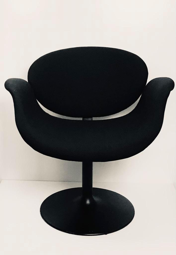 Artifort Little Tulip, Pierre Paulin design., Huis en Inrichting, Stoelen, Zo goed als nieuw, Eén, Stof, Zwart, Ophalen