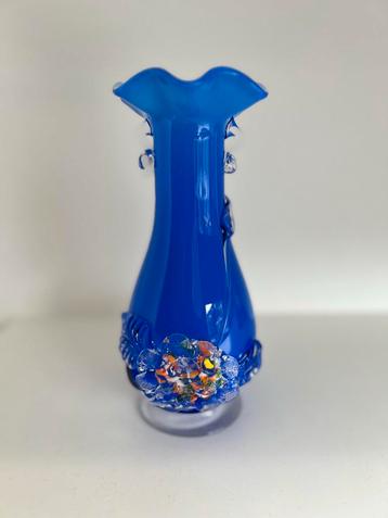 Murano Vaas Blauw - 20cm beschikbaar voor biedingen