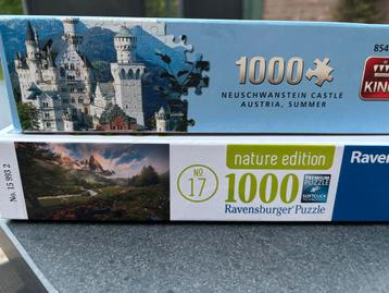 2 puzzels 1000 stukjes ravensburger & king beschikbaar voor biedingen