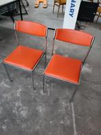 Set van twee retro seventies stoelen, Huis en Inrichting, Stoelen, Ophalen, Zo goed als nieuw, Twee
