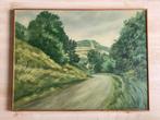 Schilderij, landschap, olieverf, J. F. Geusebroek, vintage, Ophalen