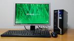 Strakke Mini Acer Quad Core PC Win10 Incl Lcd + Wi-Fi, Computers en Software, Desktop Pc's, Gebruikt, Ophalen of Verzenden, Met monitor