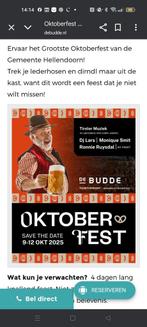 2 kaarten voor het Oktoberfest bij de Budde in Nijverdal, Tickets en Kaartjes