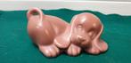 beeld hond roze aardewerk, Verzamelen, Beelden en Beeldjes, Ophalen of Verzenden