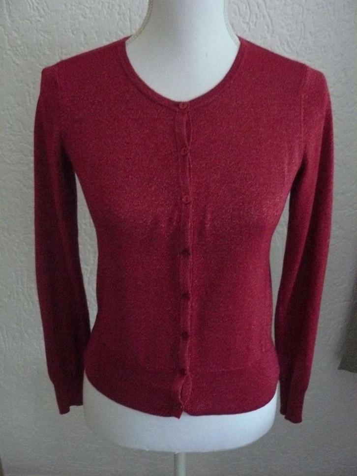 Roze/rood King Louie glitter vest maat S., Kleding | Dames, Truien en Vesten, Zo goed als nieuw, Maat 36 (S), Rood, Ophalen of Verzenden