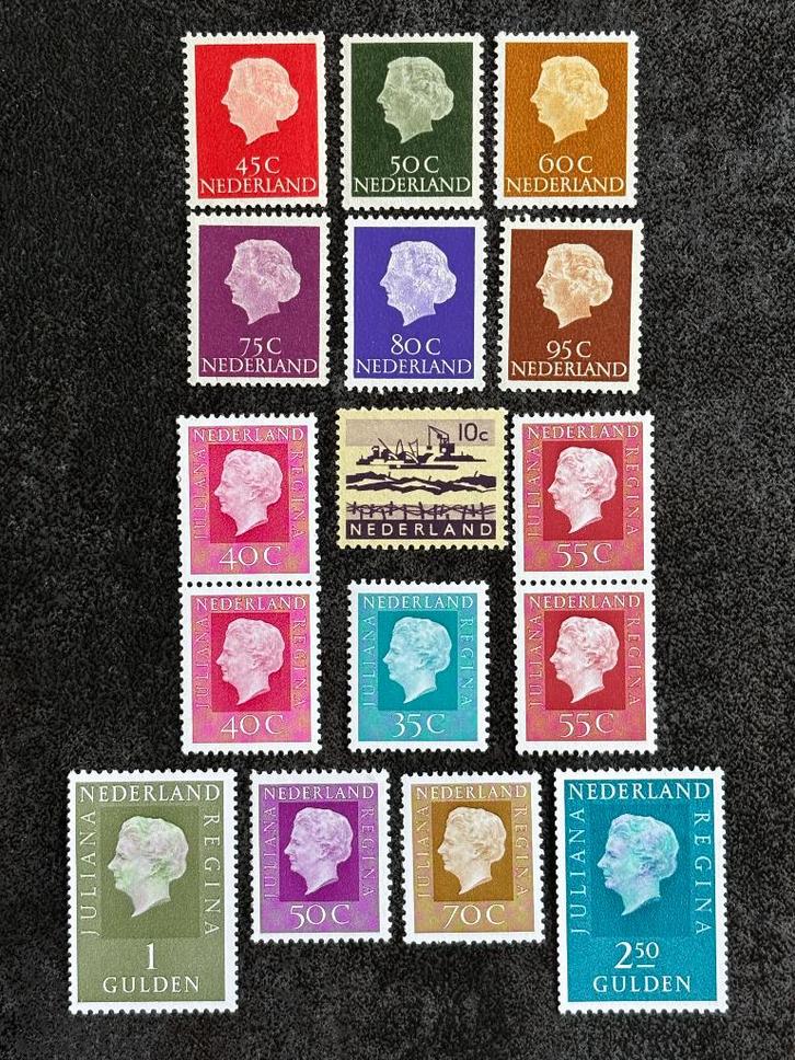 1970-1992 NVPH 1 Juliana rolzegels: nr op achterzijde, Postzegels en Munten, Postzegels | Nederland, Postfris, Na 1940, Ophalen of Verzenden