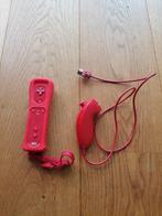 Wii rode remote motion plus en nunchuk, Spelcomputers en Games, Ophalen of Verzenden, Gebruikt, Met 2 controllers