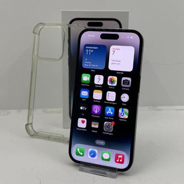  iPhone 14 Pro 128GB Space Gray | In doos | Met hoes | Met g beschikbaar voor biedingen