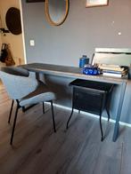 Industrieel sidetable/bureau inclusief stoel., Huis en Inrichting, Tafels | Eettafels, Ophalen, Gebruikt, Rechthoekig, 50 tot 100 cm
