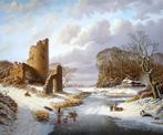 Romantische zomer- en winterlandschappen, Antiek en Kunst, Ophalen of Verzenden