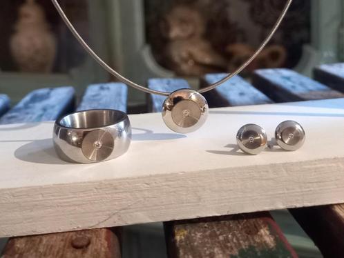 Schitterende sieradenset Xen met briljant geslepen diamant !, Sieraden, Tassen en Uiterlijk, Kettingen, Zo goed als nieuw, Overige materialen