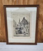 Nieuwstraat, Antiek en Kunst, Kunst | Etsen en Gravures, Ophalen of Verzenden